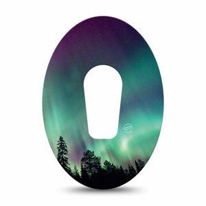 ExpressionMed Northern Lights Dexcom G6 Tape Single Tape, Colorful Night Sky, CGM Adhesive Patch Design, Dexcom Stelo Glucose Biosensor System