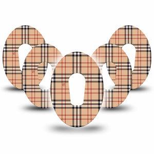 ExpressionMed Plaid and Bougie Dexcom G6 CGM Patch 5-Pack