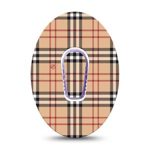 ExpressionMed Plaid and Bougie Dexcom G6 CGM Patch Single Tape and Sticker