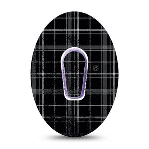 ExpressionMed Grunge Plaid Dexcom G6 Tape with Center Sticker