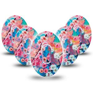 Branching Out Dexcom G6 CGM Covers 5-Pack with center stickers