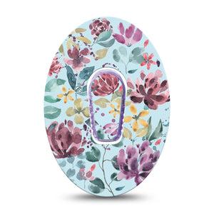 Botanical Blooms Dexcom G6 Tape with center sticker
