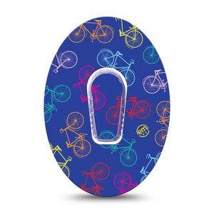 ExpressionMed Neon Bicycles Dexcom G6 Patch with center sticker