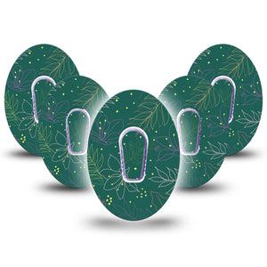 ExpressionMed Graphic Petals Dexcom G6 Patch 5-Pack with center stickers