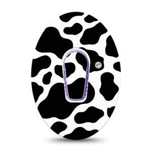 Cow Print Dexcom G6 Overpatch with center sticker