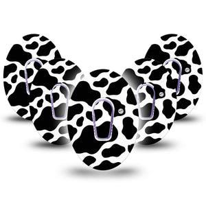 Cow Print Dexcom G6 Overpatch 5-Pack with center stickers