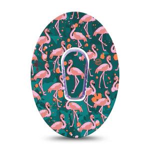 ExpressionMed Flamingos Dexcom G6 Patch with center sticker