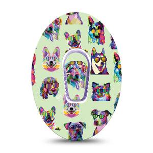 ExpressionMed Dog Party Dexcom G6 Tape with center sticker