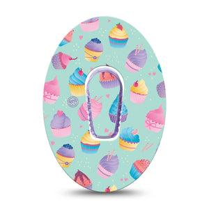 Cupcakes Dexcom G6 Cover with center sticker