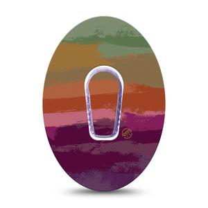 ExpressionMed Falling Colors Dexcom G6 CGM Cover with center sticker