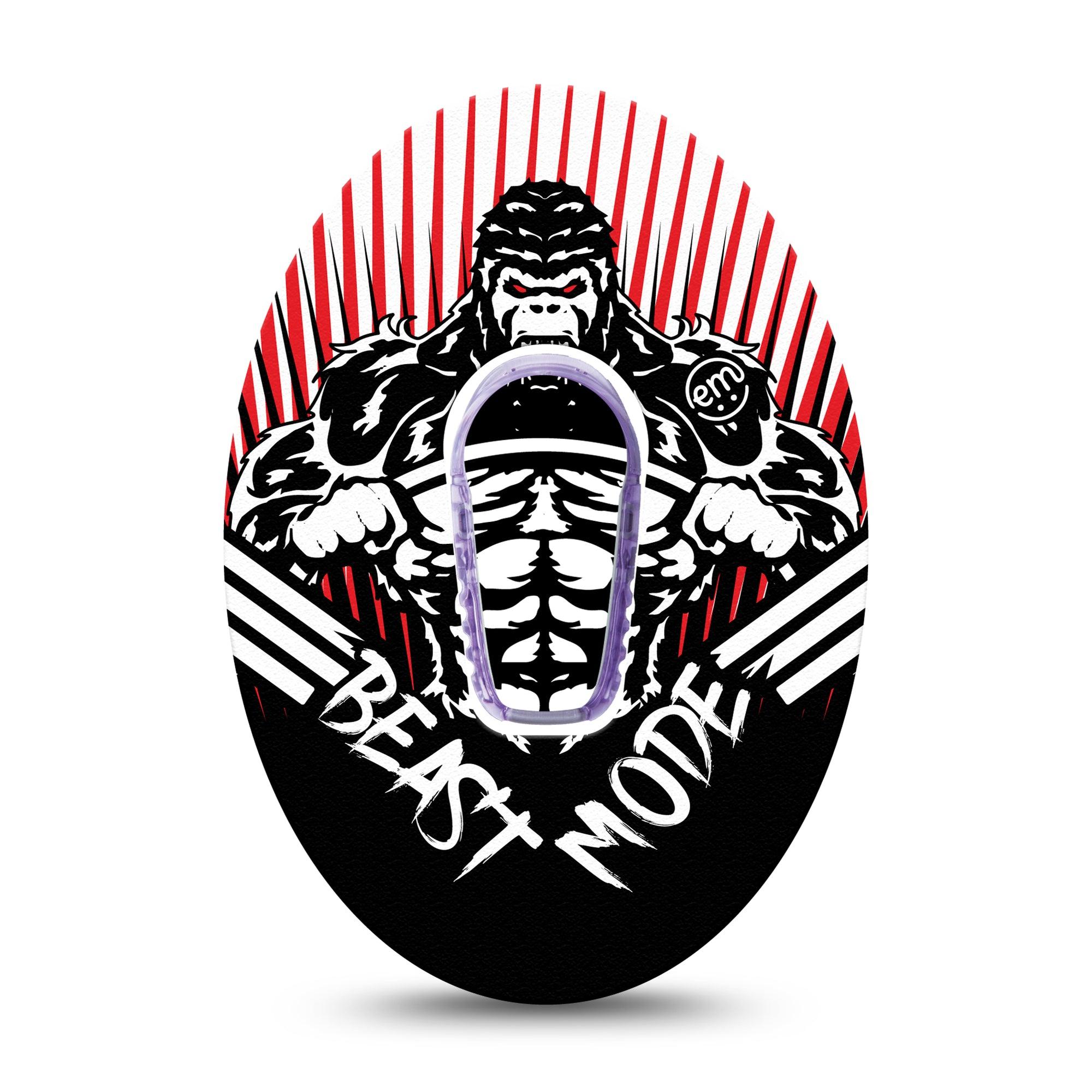 Beast Mode Dexcom G6 Tape with center sticker