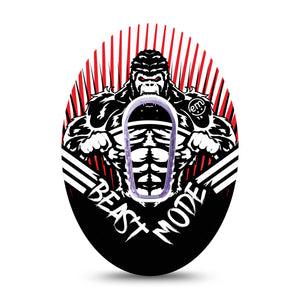 Beast Mode Dexcom G6 Tape with center sticker