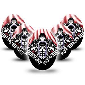 Beast Mode Dexcom G6 Tape 5-Pack with center stickers