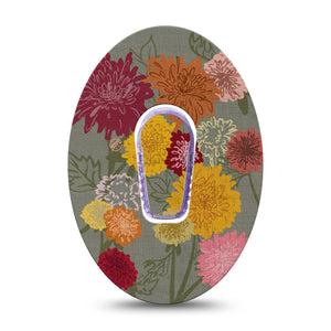 Chrysanthemums Dexcom G6 Tape with center sticker