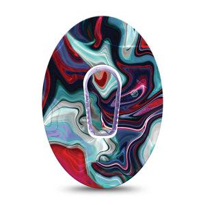 ExpressionMed Moody Marble Dexcom G6 Cover with center sticker