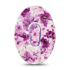 ExpressionMed Violet Orchids Dexcom G6 Tape with center sticker