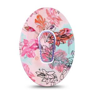 Blossoms Dexcom G6 Tape with center sticker