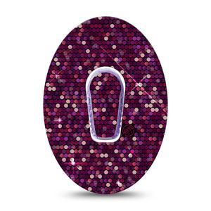 ExpressionMed Pink Sequins Dexcom G6 Tape with center sticker