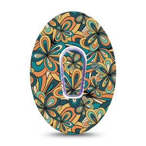 Expressionmed 70's Vintage Dexcom G6 Tape ith center sticker