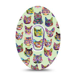 Cat Party Dexcom G6 Tape with center sticker