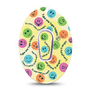 ExpressionMed Smiley Dexcom G6 Tape with center sticker