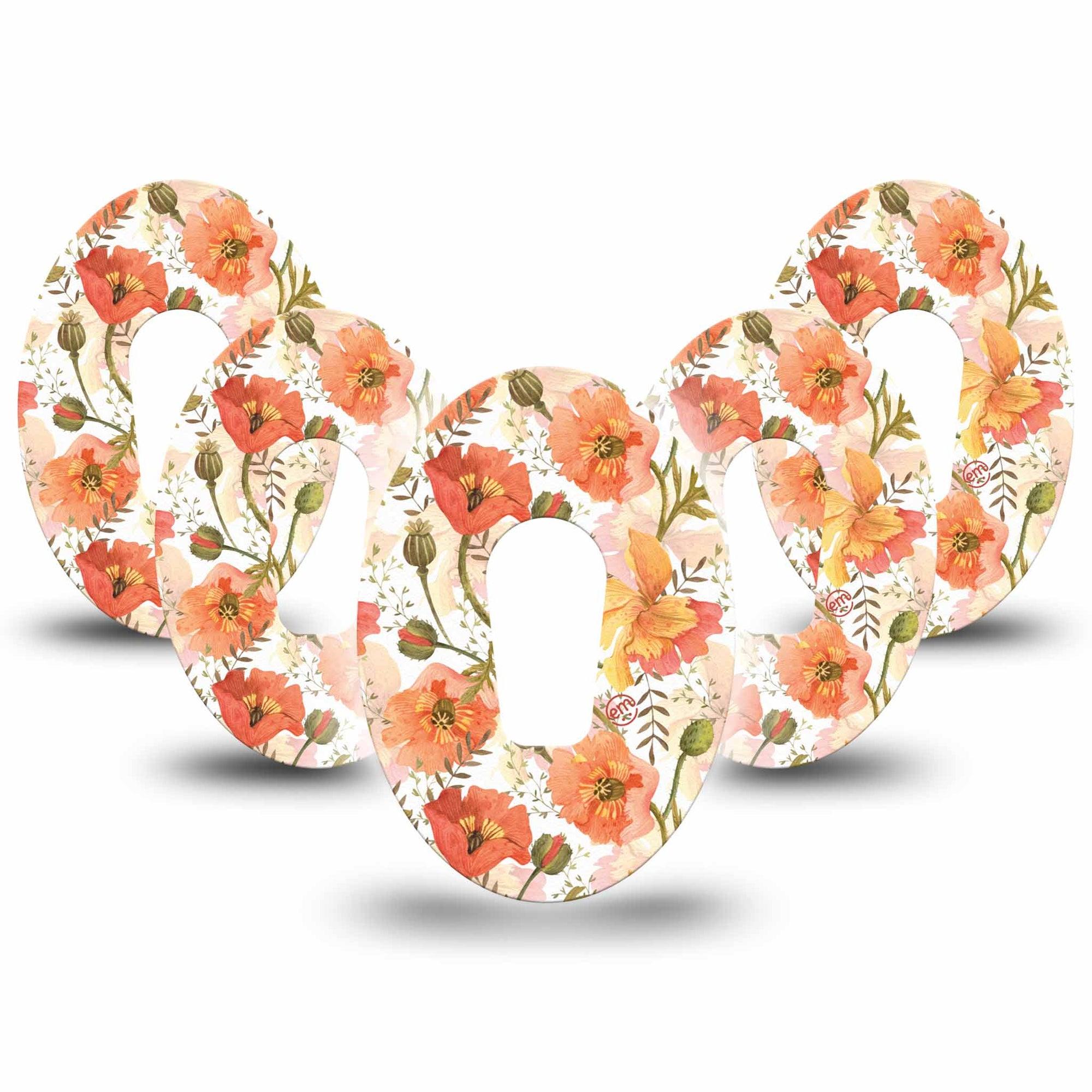 ExpressionMed Peachy Blooms Dexcom G6 Tape 5-Pack