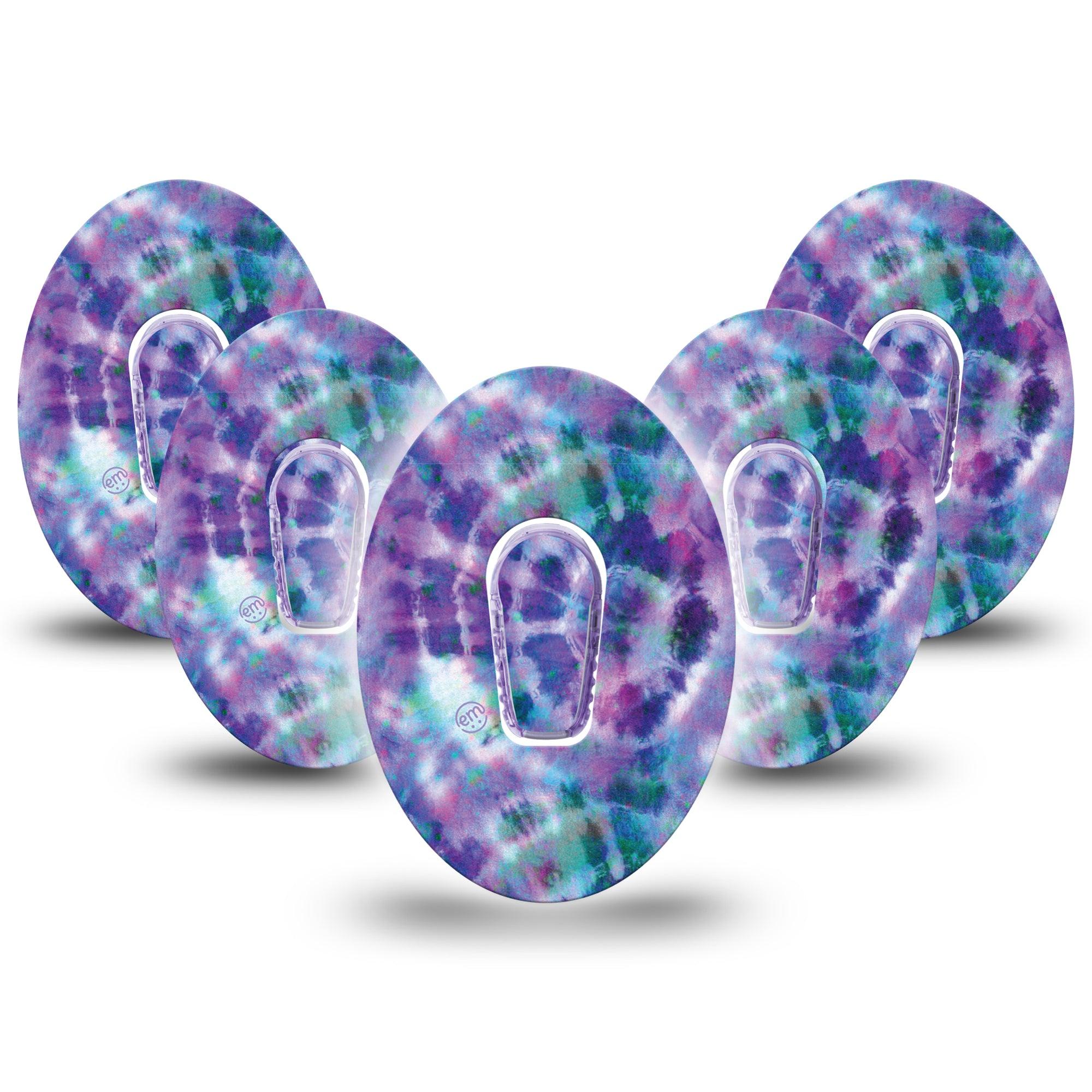 ExpressionMed Purple Tie Dye G6 5-pack Tapes with center stickers