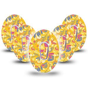 ExpressionMed Yellow Butterfly Wings G6 Tape 5-Pack with center stickers