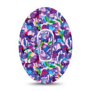 ExpressionMed Vibrant Purple Flowers G6 Tape with center sticker