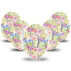 ExpressionMed Fantasy Florals G6 Patches 5-Pack Tapes and 5-Pack Stickers