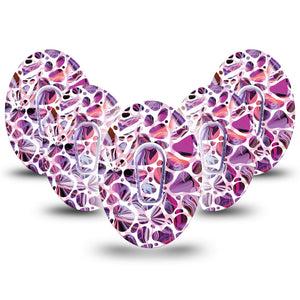 ExpressionMed Purple Pebbles G6 5-Pack Tapes with center stickers