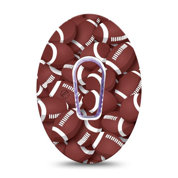 ExpressionMed Football Dexcom G6 CGM Adhesive Cover sports tape for men with center sticker