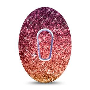 ExpressionMed Glittering Fall Ombre Dexcom G6 CGM Patch Single Tape and Sticker