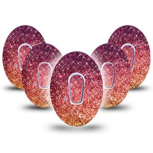 ExpressionMed 5-Pack Tapes and Stickers Glittering Fall Ombre Dexcom G6 CGM Patches
