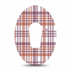 Auburn Plaid Dexcom G6 Tape, fall fashion overlay single tape