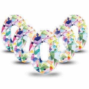 ExpressionMed 5-Pack Kaleidoscope Dexcom G6 CGM Adhesives Tapes