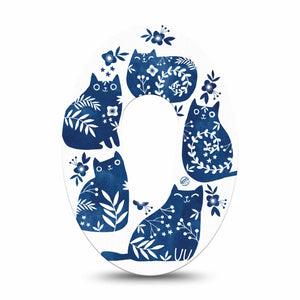 Blue Delft Kittens Animals Dexcom G6 CGM Patch Single Tape