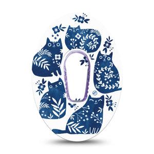 Blue Delft Kittens Animals Dexcom G6 CGM Patch Single Tape and Sticker