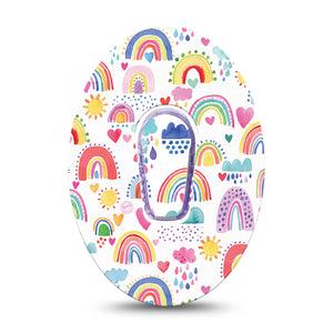ExpressionMed Rainbows of Hope Dexcom G6 CGM Patch with center sticker