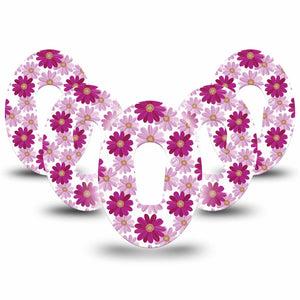 5-Pack Brilliant Daisies Dexcom G6 Continuous Glucose Monitor Patches