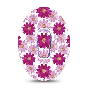 Brilliant Daisies Dexcom G6 Continuous Glucose Monitor Patch for women Single Tape and Sticker