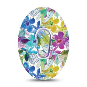 Watercolor Floral Dexcom G6 CGM Adhesive Cover Single Tape and Sticker