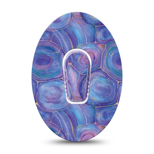 ExpressionMed Purple Agate Dexcom G6 Tape, Single, Purple Adhesive CGM Tape Design with center sticker