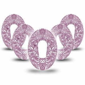 Burgunday Floral Dexcom G6 Tape, 5-pack, Fall Fashion CGM Patch Tapes