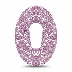 Burgunday Floral Dexcom G6 Tape, single, Fall Fashion CGM Patch