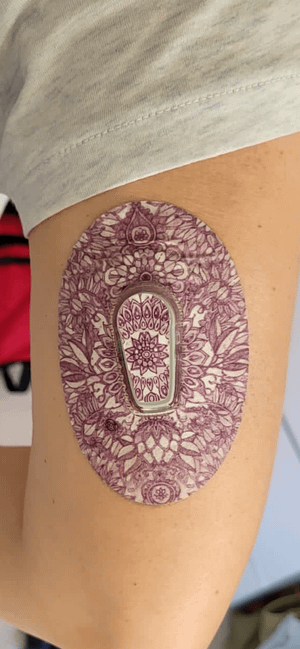 ExpressionMed Amazing Florals Mix Up Variety Pack Dexcom G6 Tape, Single Tape and Single Sticker, Arm Wearing Floral Themed CGM Adhesive Patch Design