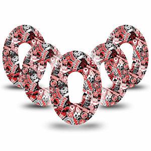 Sticker Bomb Dexcom G6 Adhesive Tape, 5-Pack, Sticker inspired design CGM Adhesive patch
