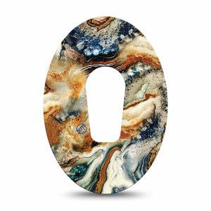 Sea in a Storm Dexcom G6 Adhesive, Single, Water Beach Themed Design Breathable CGM Tape