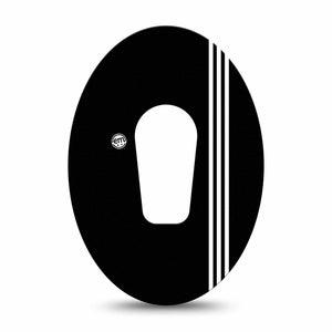 Sporty Dexcom G6 Adhesive Tape, Single, Black and White Design, Waterproof CGM tape