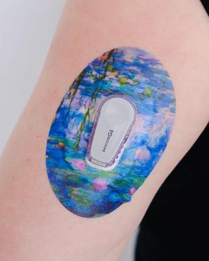 ExpressionMed Moody Blues Variety Pack Dexcom G6 Tape, Single Tape, Arm Wearing Floral Themed CGM Adhesive Patch Design